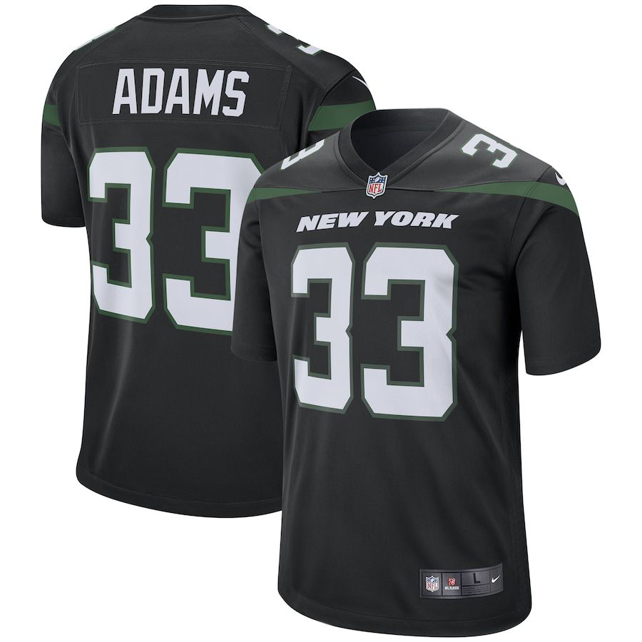 Men New York Jets #33 Jamal Adams Nike Gotham Black Game NFL Jersey->new york jets->NFL Jersey